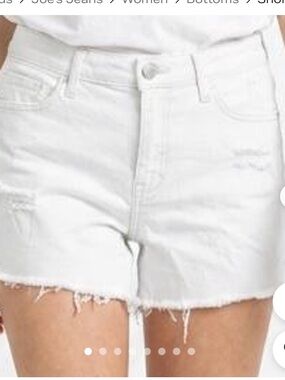 JOES Jeans White Distressed Cutoff Denim Shorts